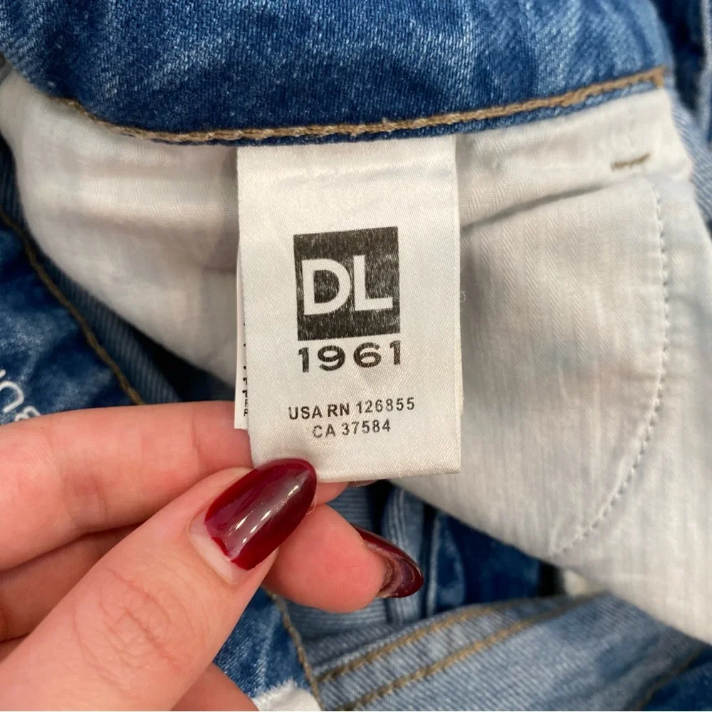 DL1961 Hepburn High Rise Wide Leg Jeans in Slate - Picture 9 of 12